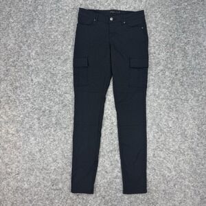 Women's Prana Meme Slim Straight‎ Stretch Cargo Pants Nylon Charcoal Size 4